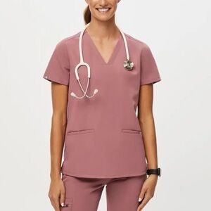 FIGS Casma Scrub Top in Mauve Size S
